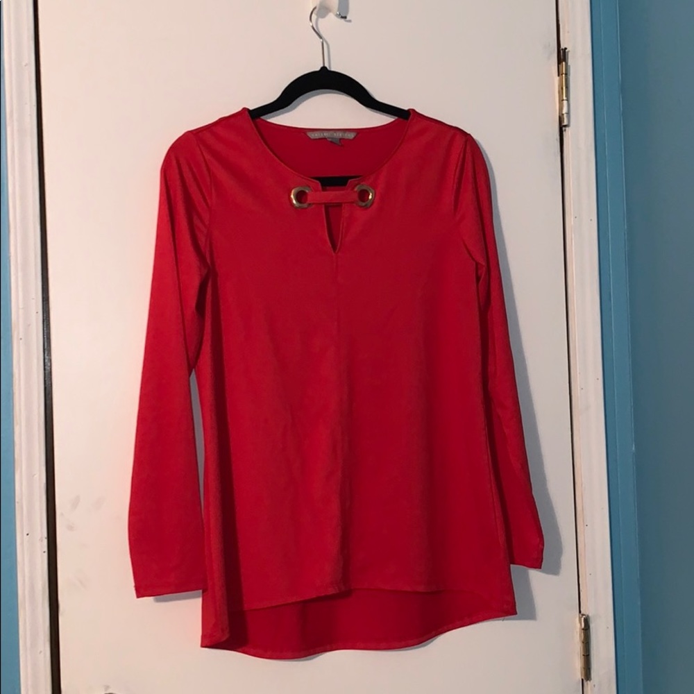 Red Valerie Stevens Blouse
